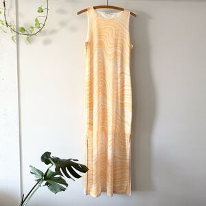 & OTHER‎ STORIES Printed Mesh Midi Dress M